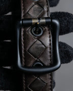 "BOTTEGA VENETA" Intrecciato technique leather belt