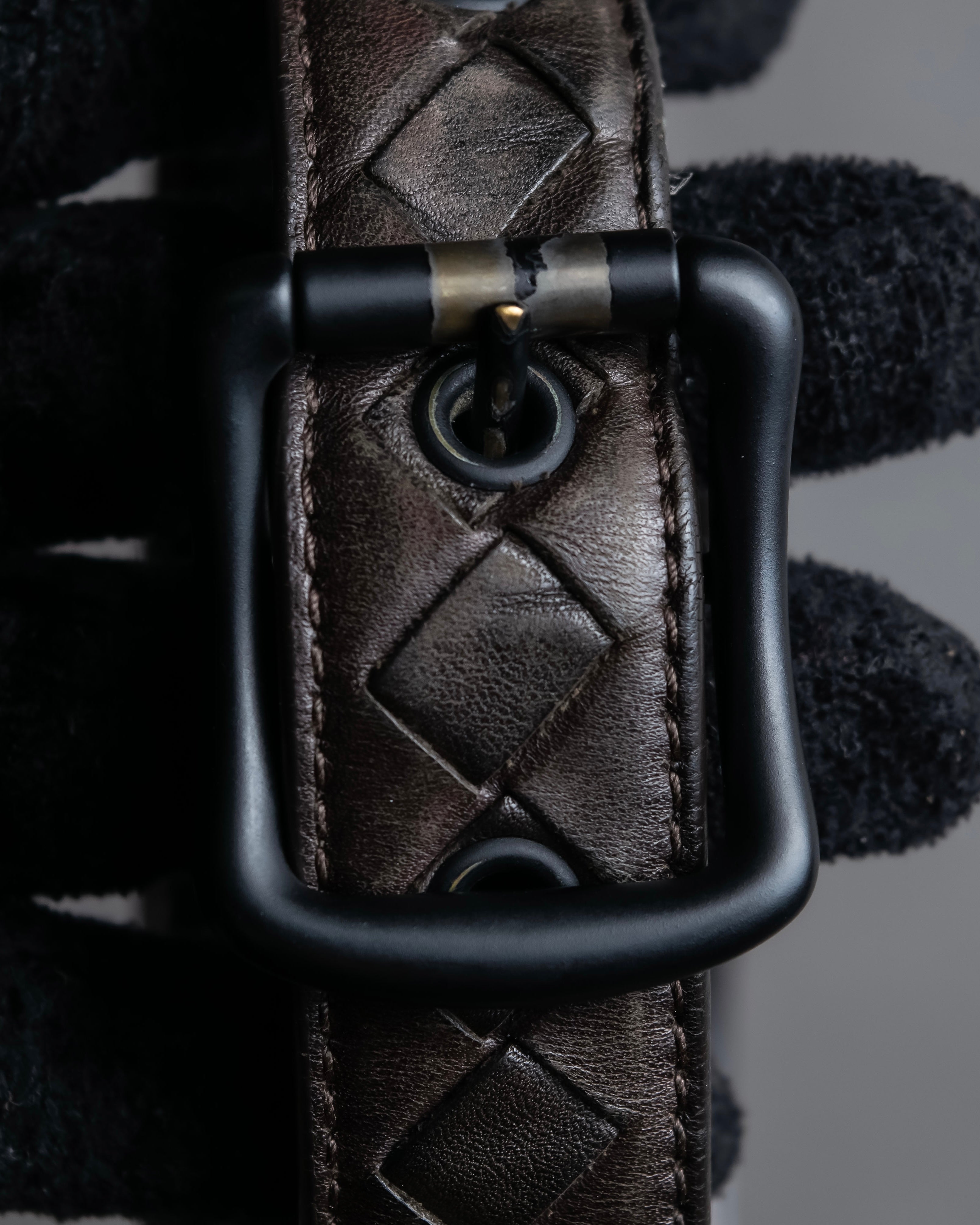 "BOTTEGA VENETA" Intrecciato technique leather belt
