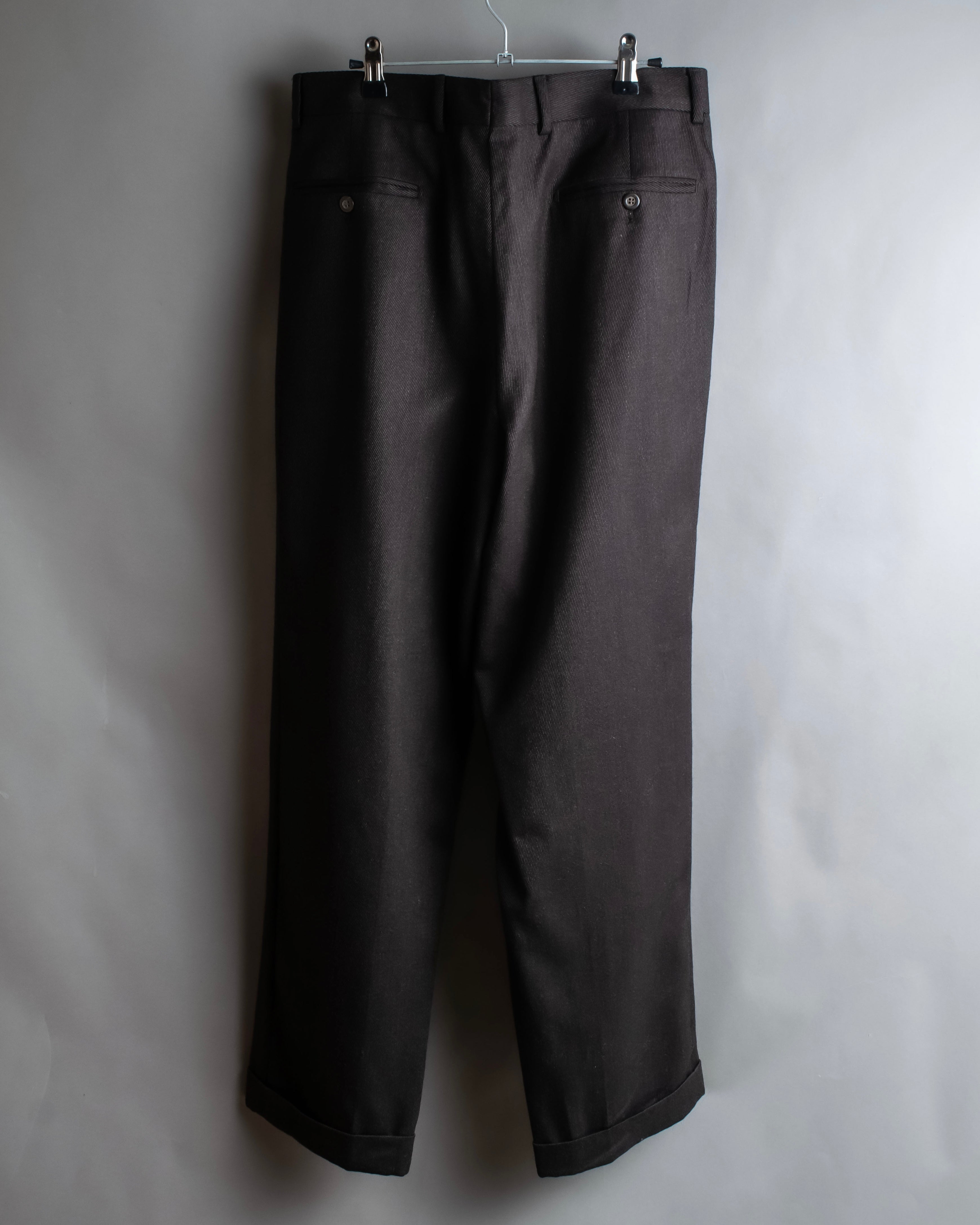 "Vintage wide tapered double-finished slacks"