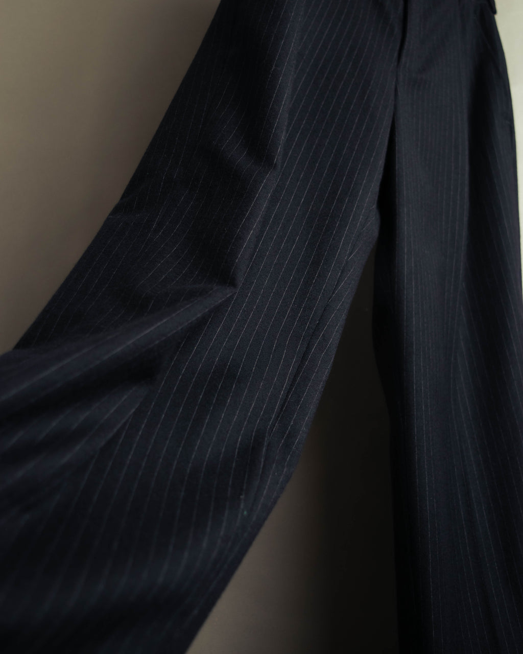 -SPECIAL- “Hermès” 80’s-90’s Super 120’s wool pinstripe double breasted setup