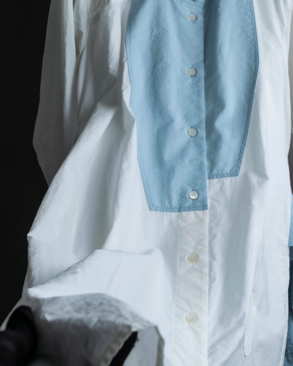 "LOEWE" Asymmetrical waist ribbon design long shirt