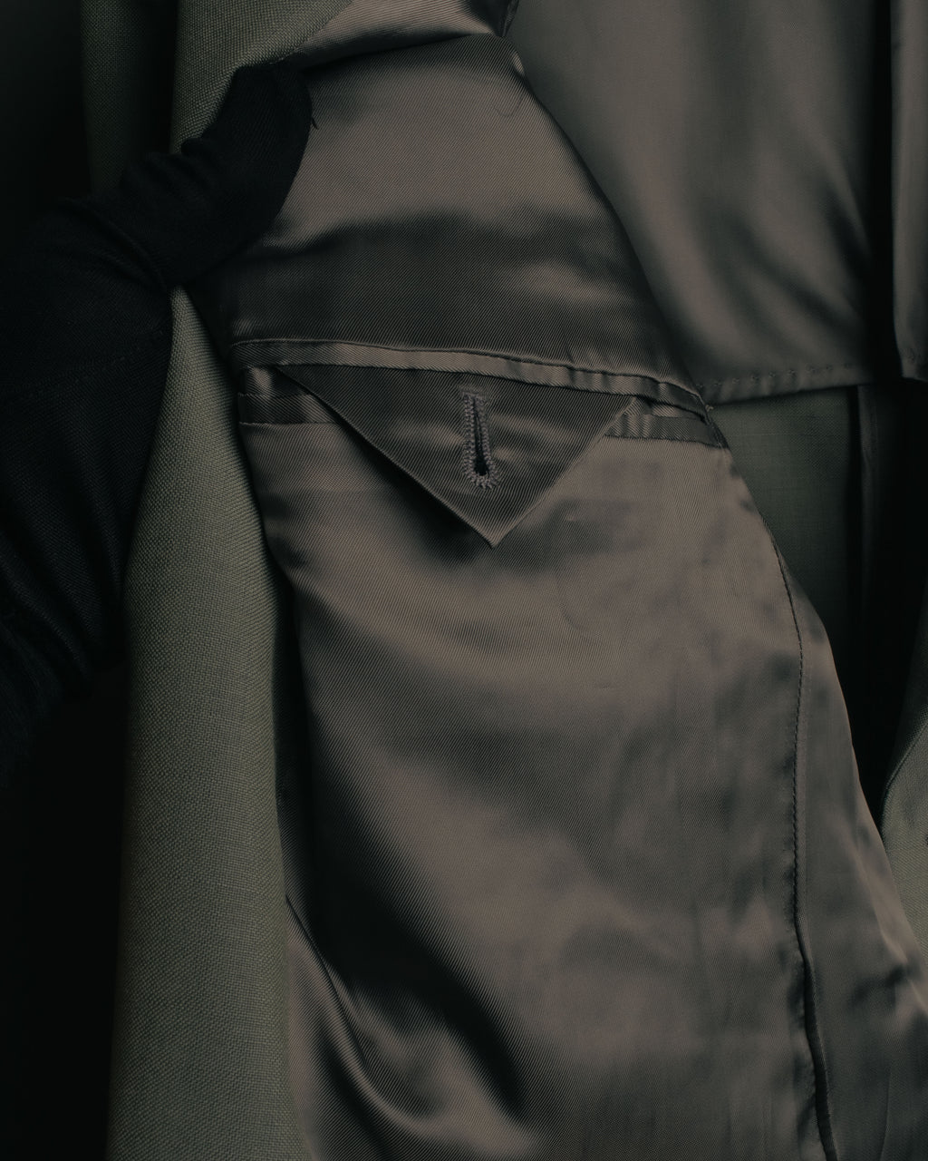 "PRADA" 2012AW Wool-mohair tailored jacket with contrast collar detail