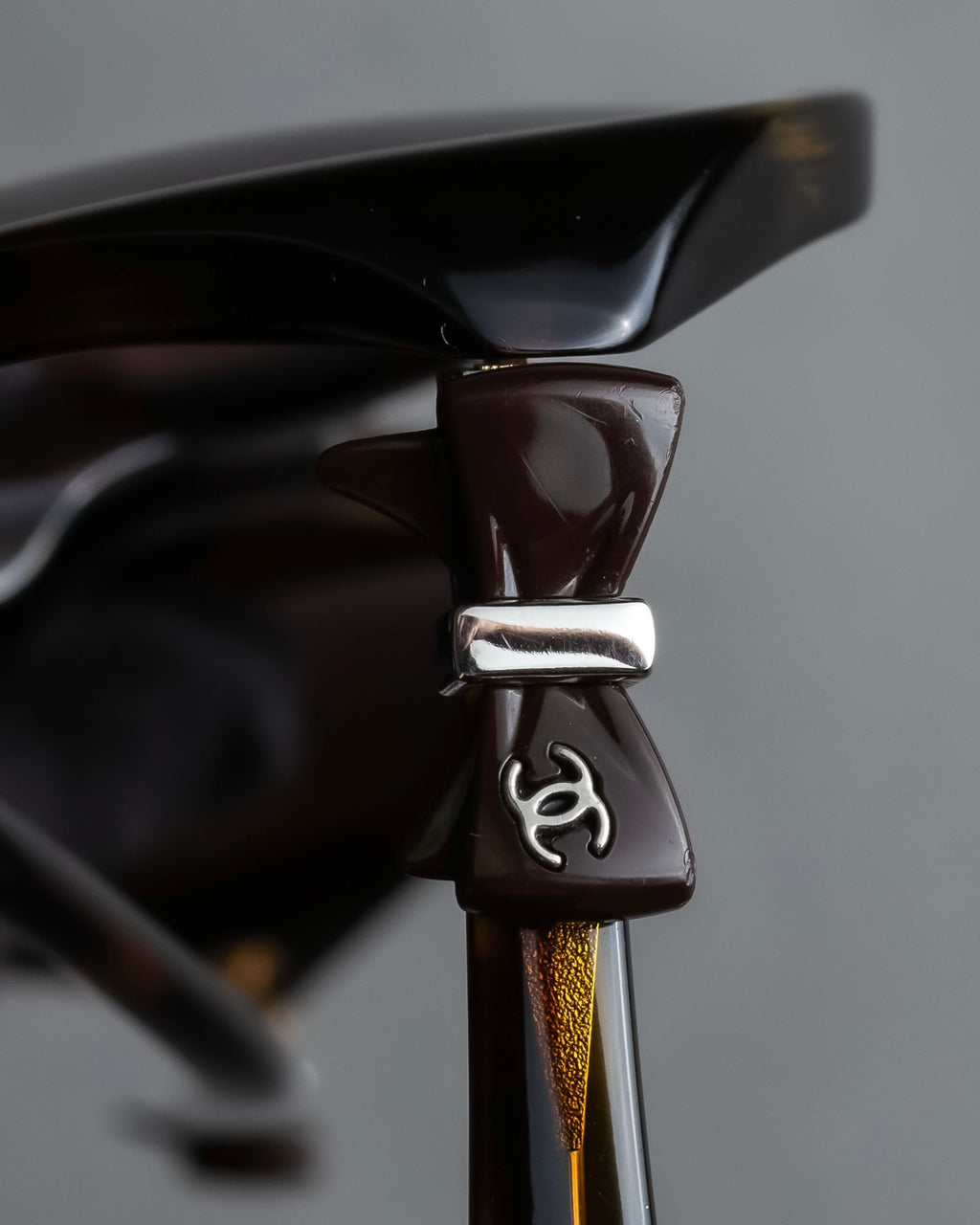 "CHANEL" Butterfly frame brown lens sunglasses