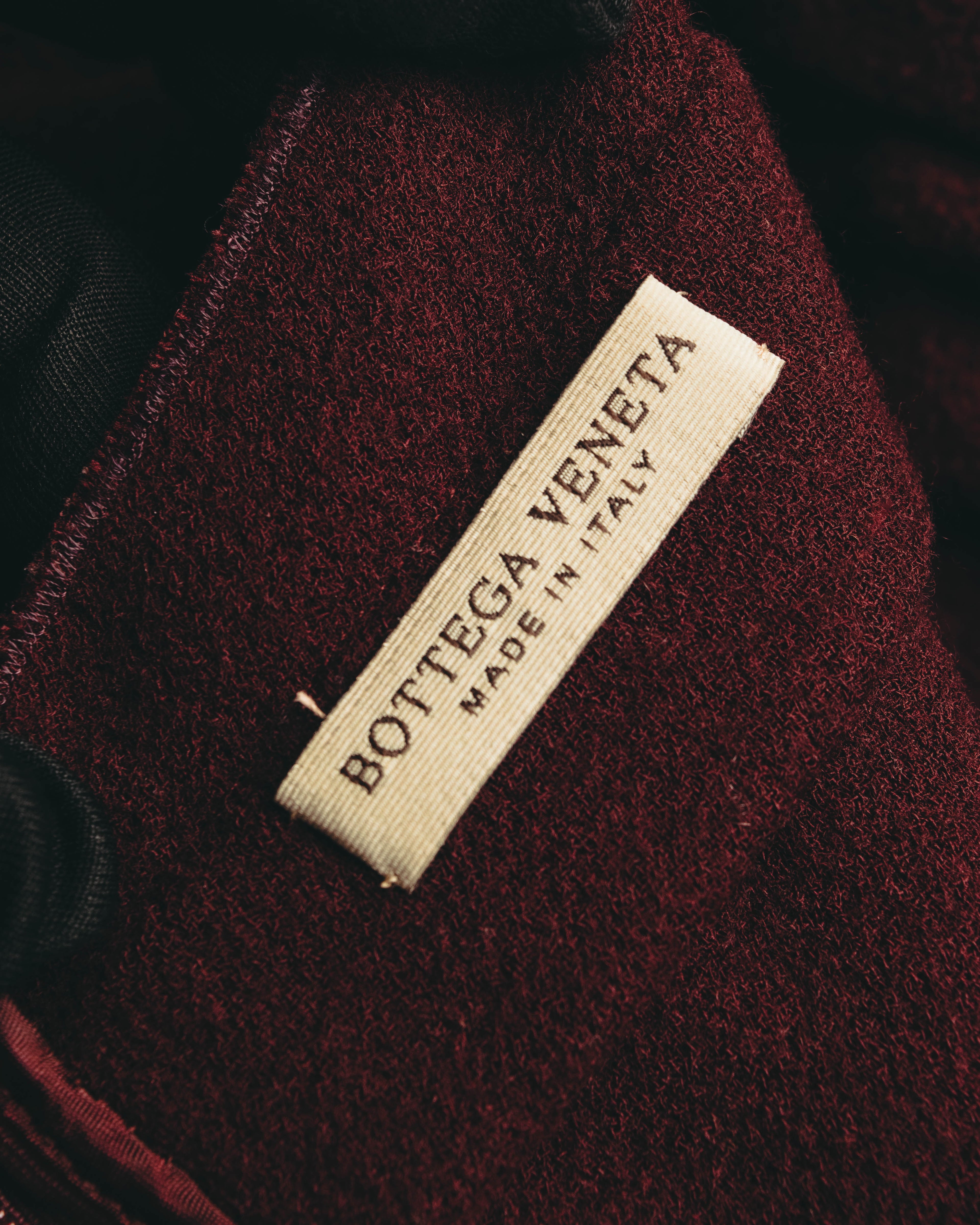 “BOTTEGA VENETA” 10’s Sculptural flutter sleeve wool dress