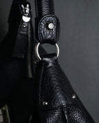 "Salvatore Ferragamo" Gancini motif draping leather bag