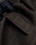 "Dolce &amp; Gabbana" Herringbone pattern slim shape chester coat