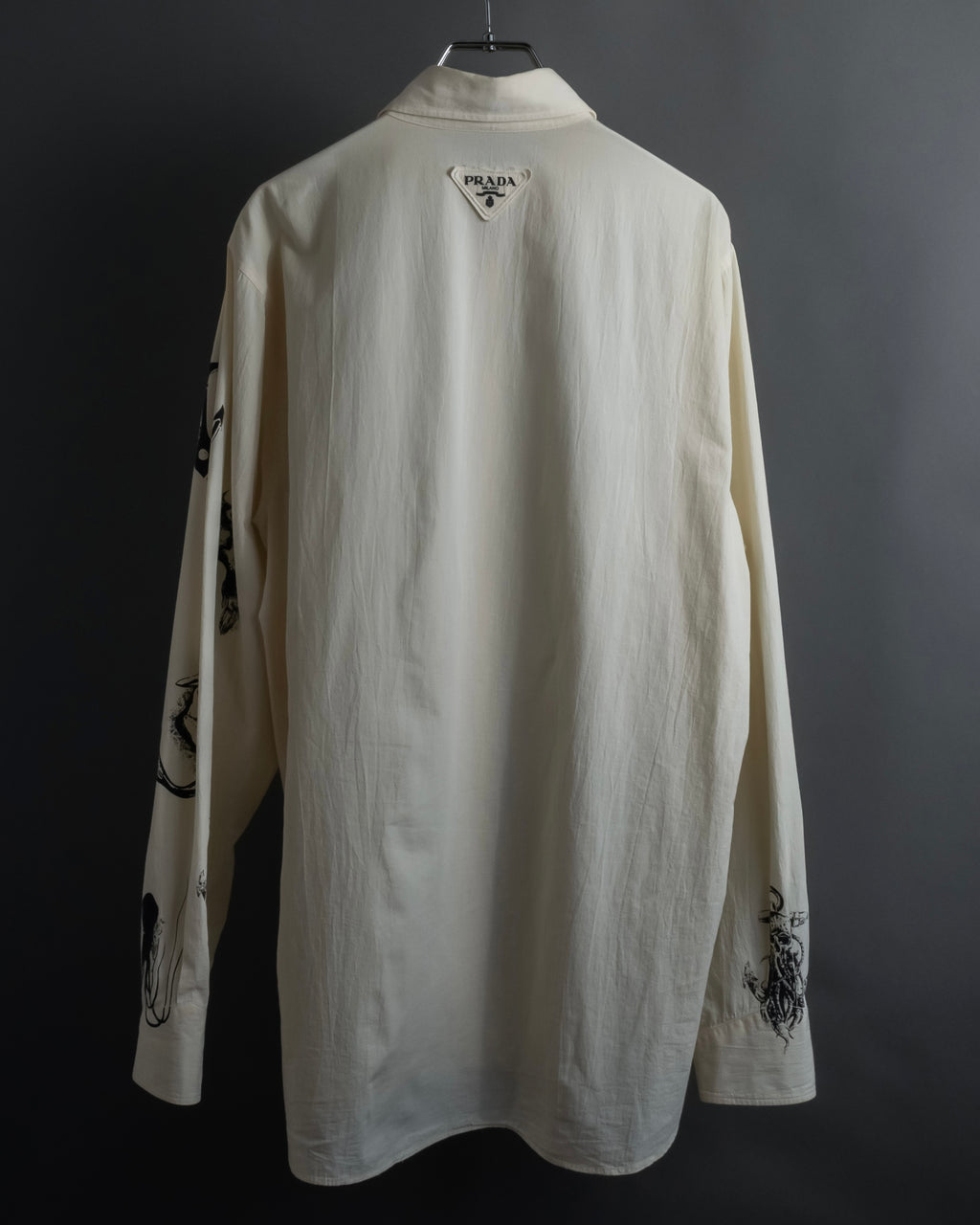 "PRADA" 22SS Sea fable motif print oversized shirt
