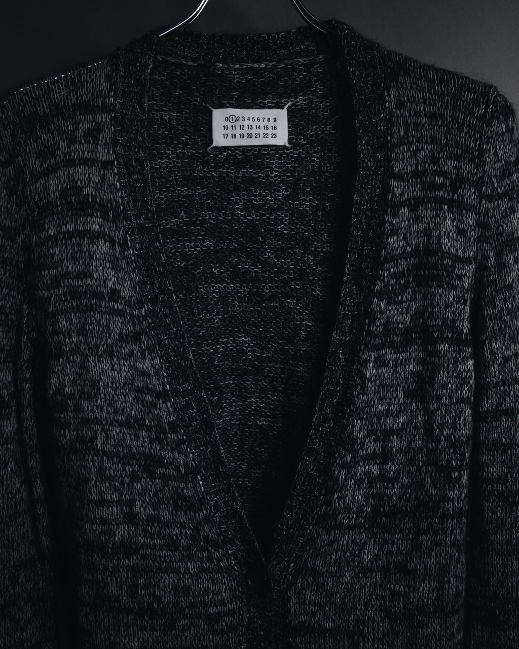 "Maison Martin Margiela" 2011AW deconstructed melange mohair wool cardigan