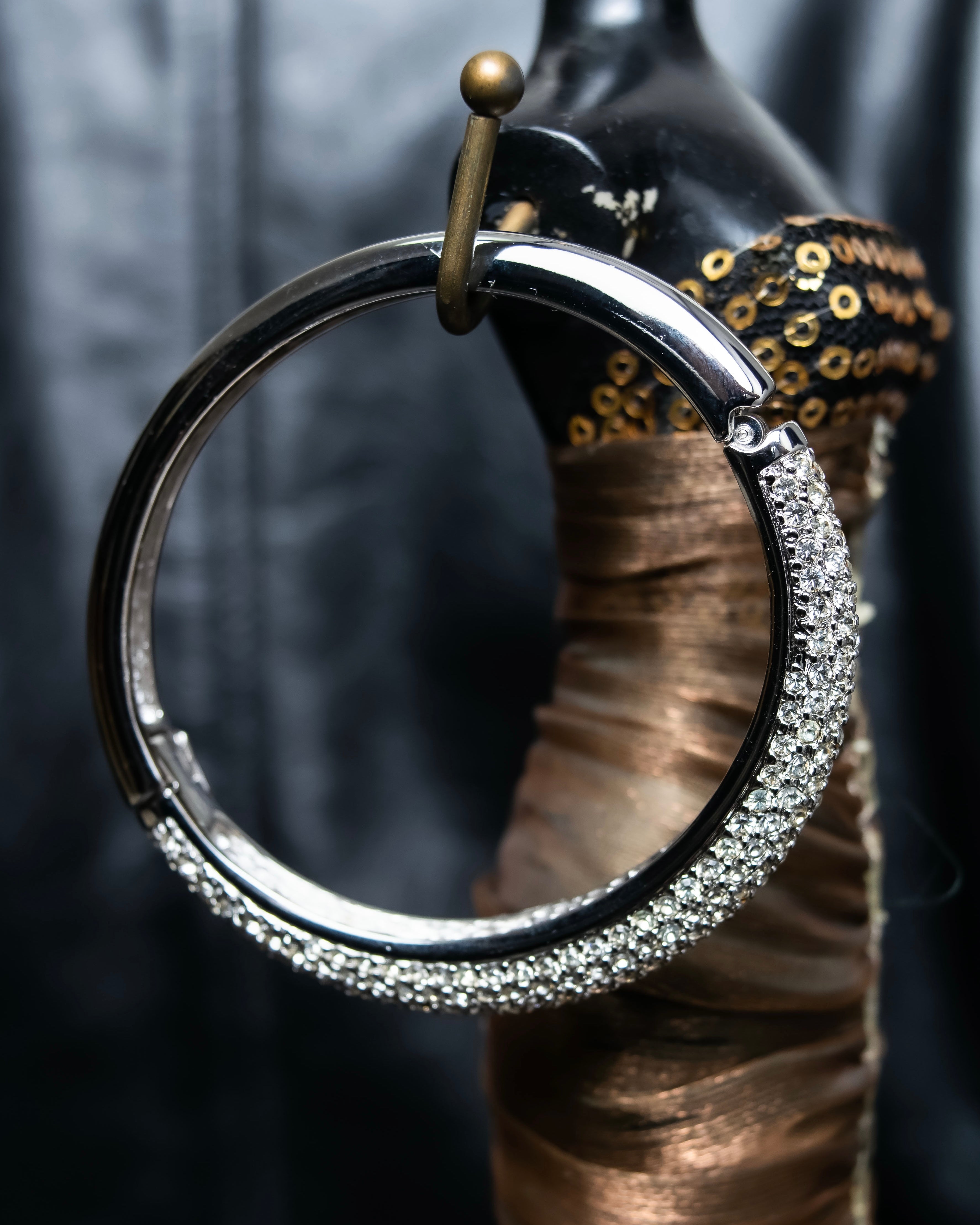 "Christian Dior" Crystal studded bangle