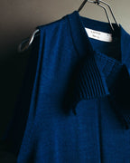 "LANVIN" 00's Elegant wool silk sleeveless knit top