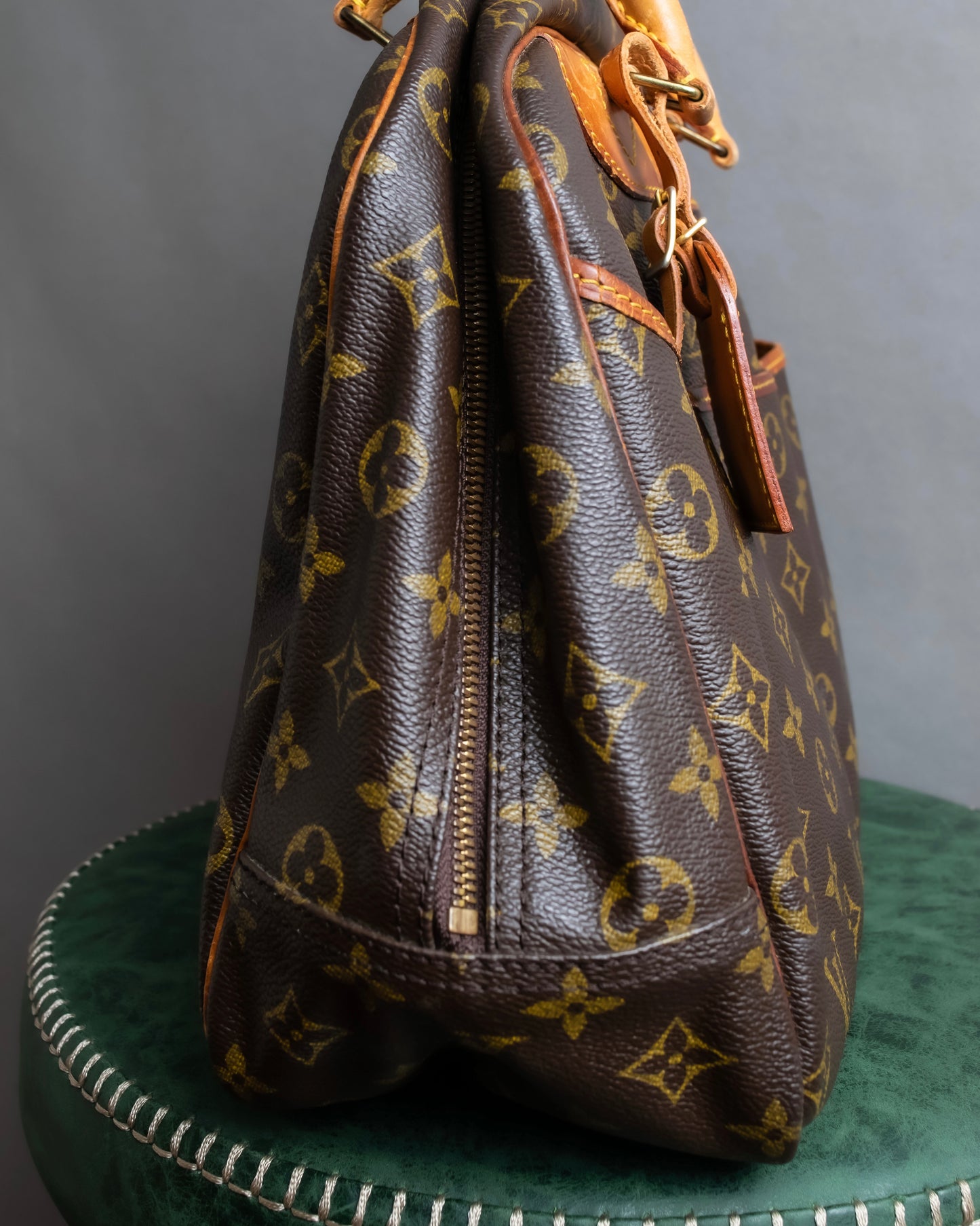 "LOUIS VUITTON" Deauville monogram pattern boston hand bag