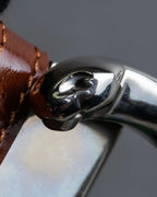 "Cartier" Bis motif design buckle leather belt