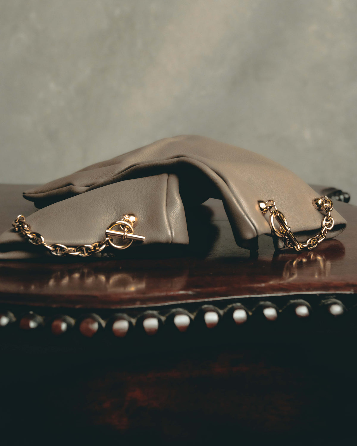 -SPECIAL- "Hermès" 20's Luxurious chain detailed lambskin leather gloves