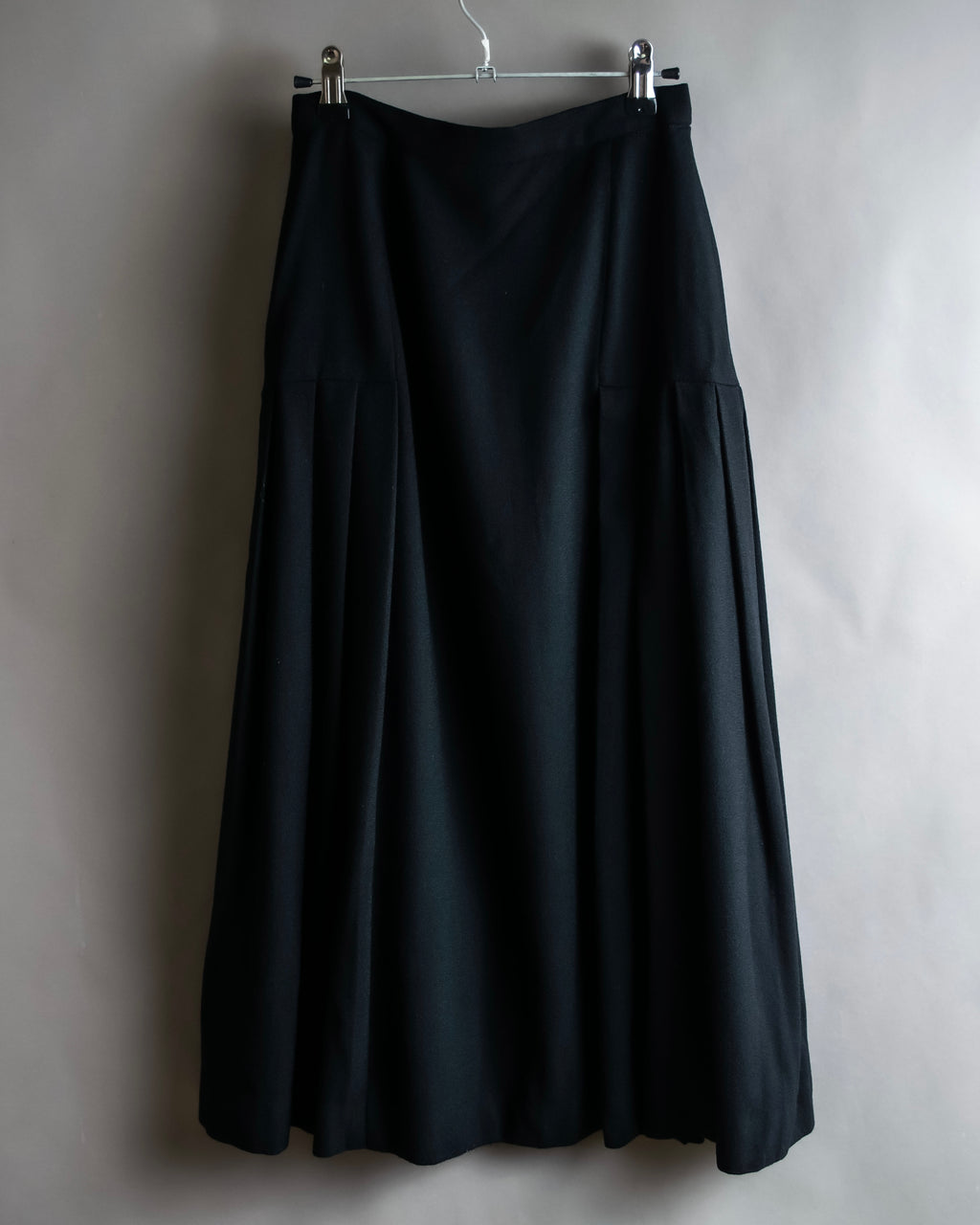 "Christian Dior" Wool draped pleated flared skirt