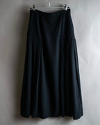 "Christian Dior" Wool draped pleated flared skirt