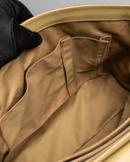 "Salvatore Ferragamo" Gancini motif greige color leather hand bag