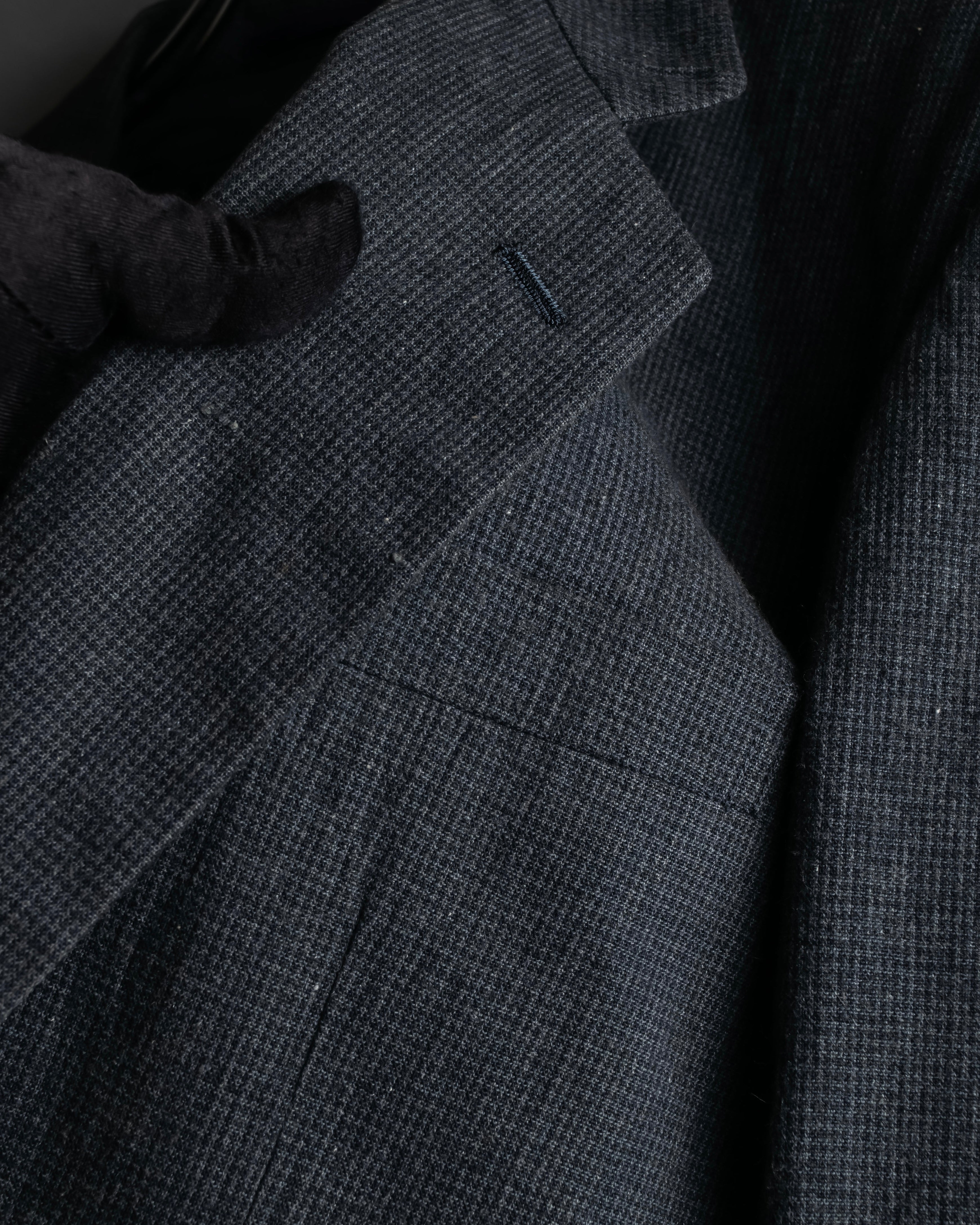 "COMME des GARCONS HOMME" 03SS fine all-over pattern cotton tailored jacket