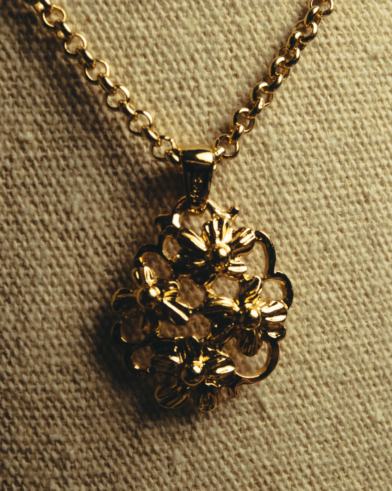 "Yves Saint Laurent" 80's-90's Sculptural floral pendant necklace