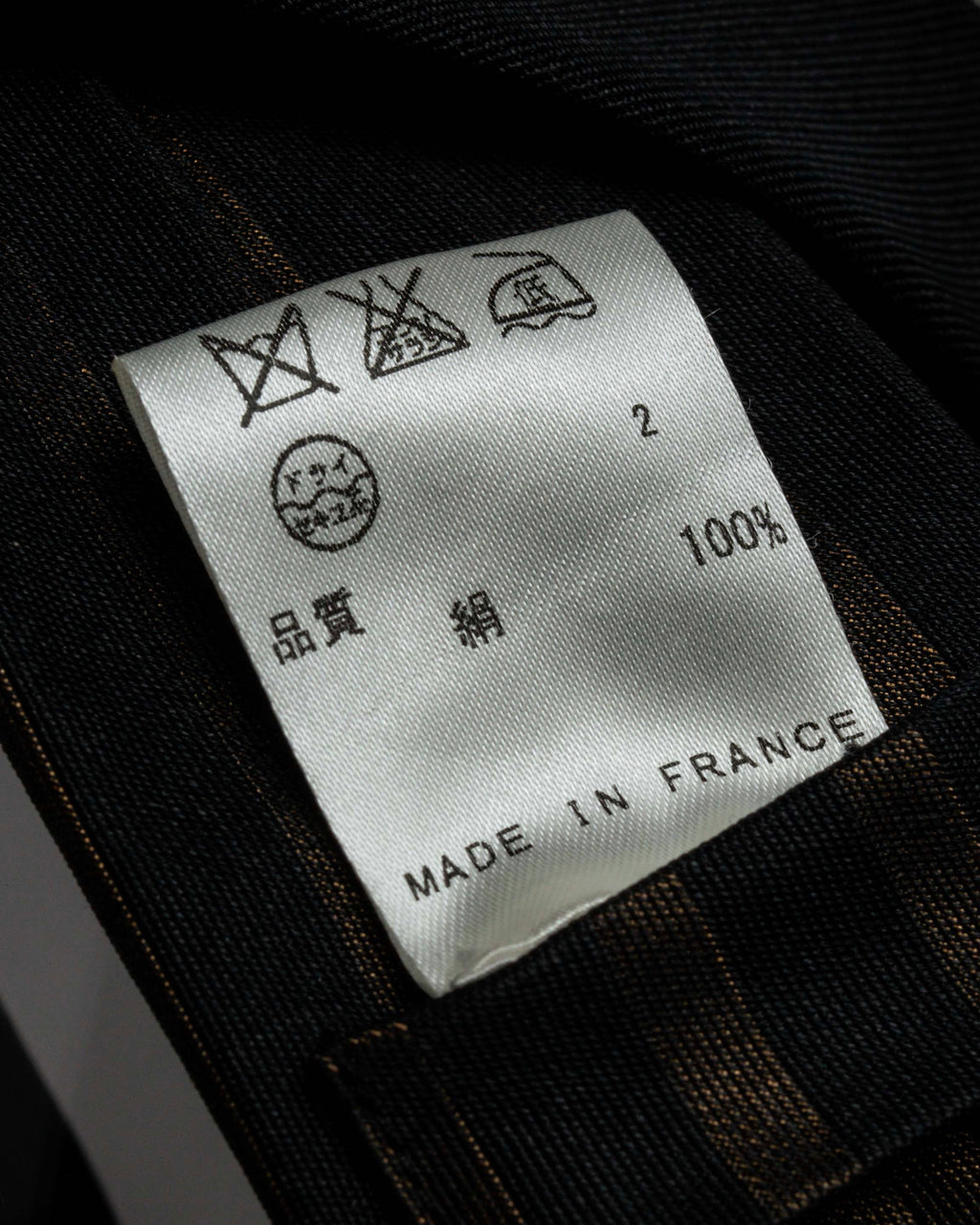 "JEAN PAUL GAULTIER" Tribal circle motif design striped silk neck tie