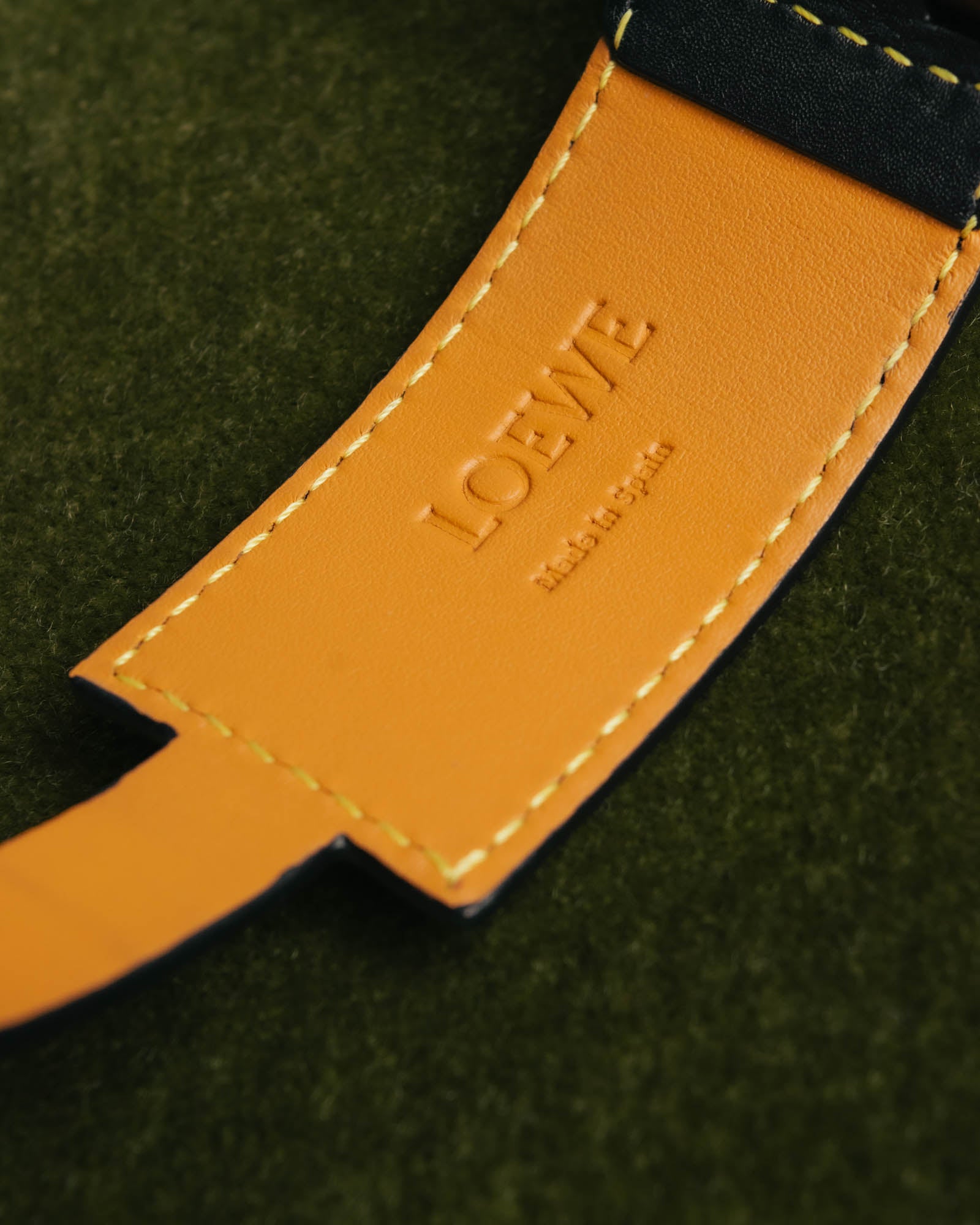 “LOEWE” 2010’s-2020’s industrial leather cuff bracelet