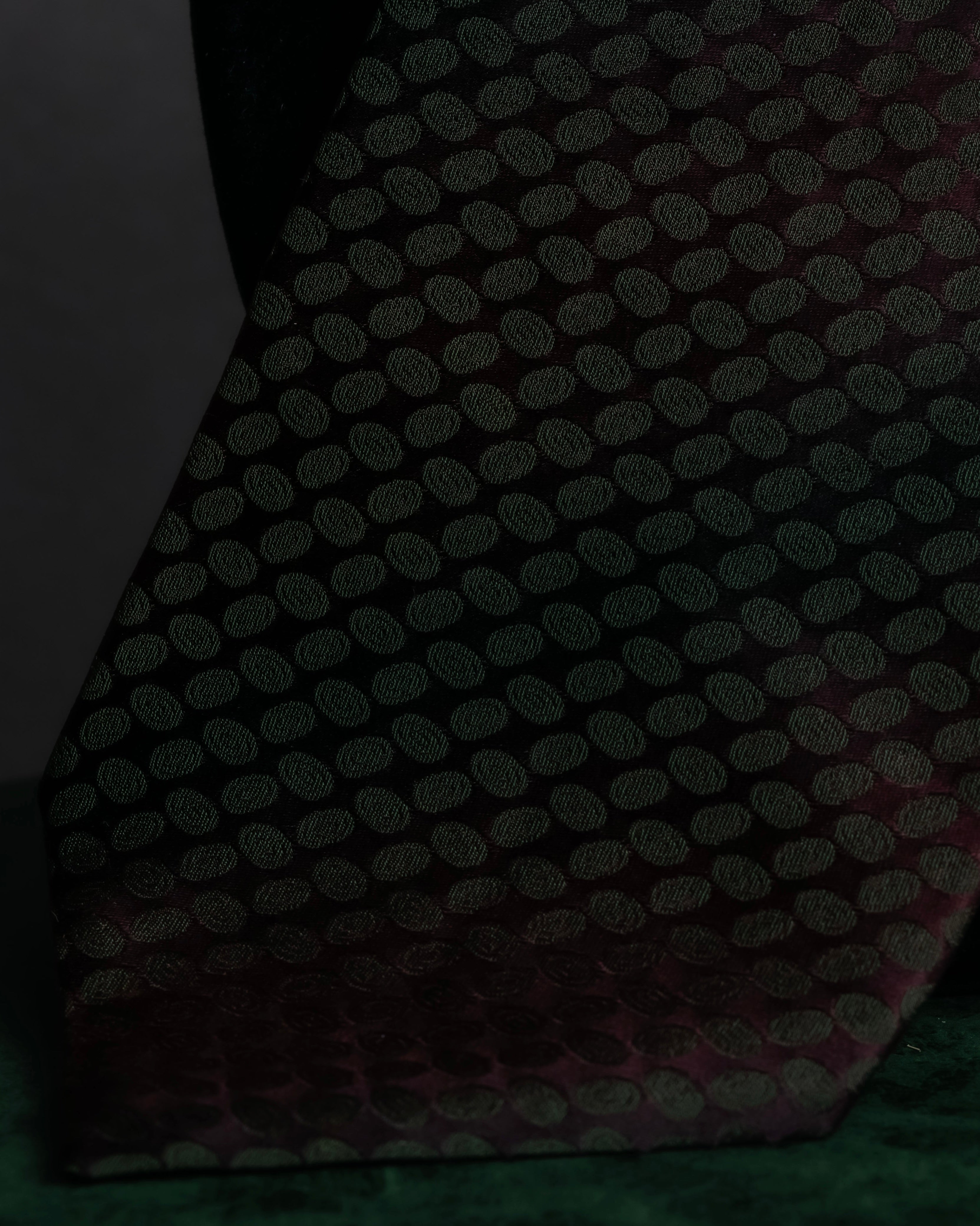 "GIORGIO ARMANI" Oval dot pattern silk twill necktie