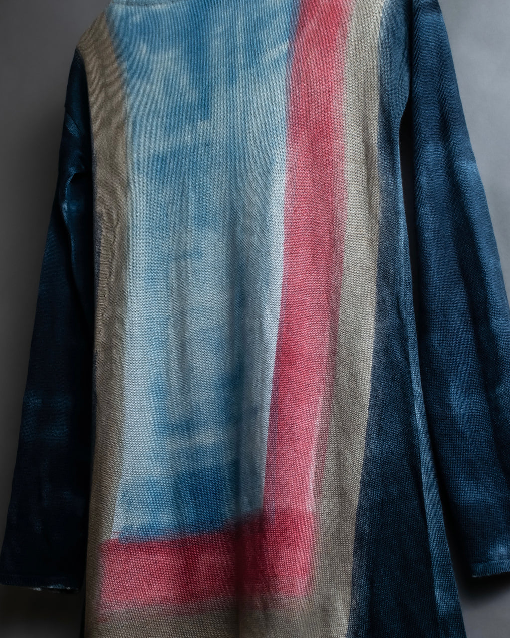"Loro Piana" Hand-painted gradient knit tunic