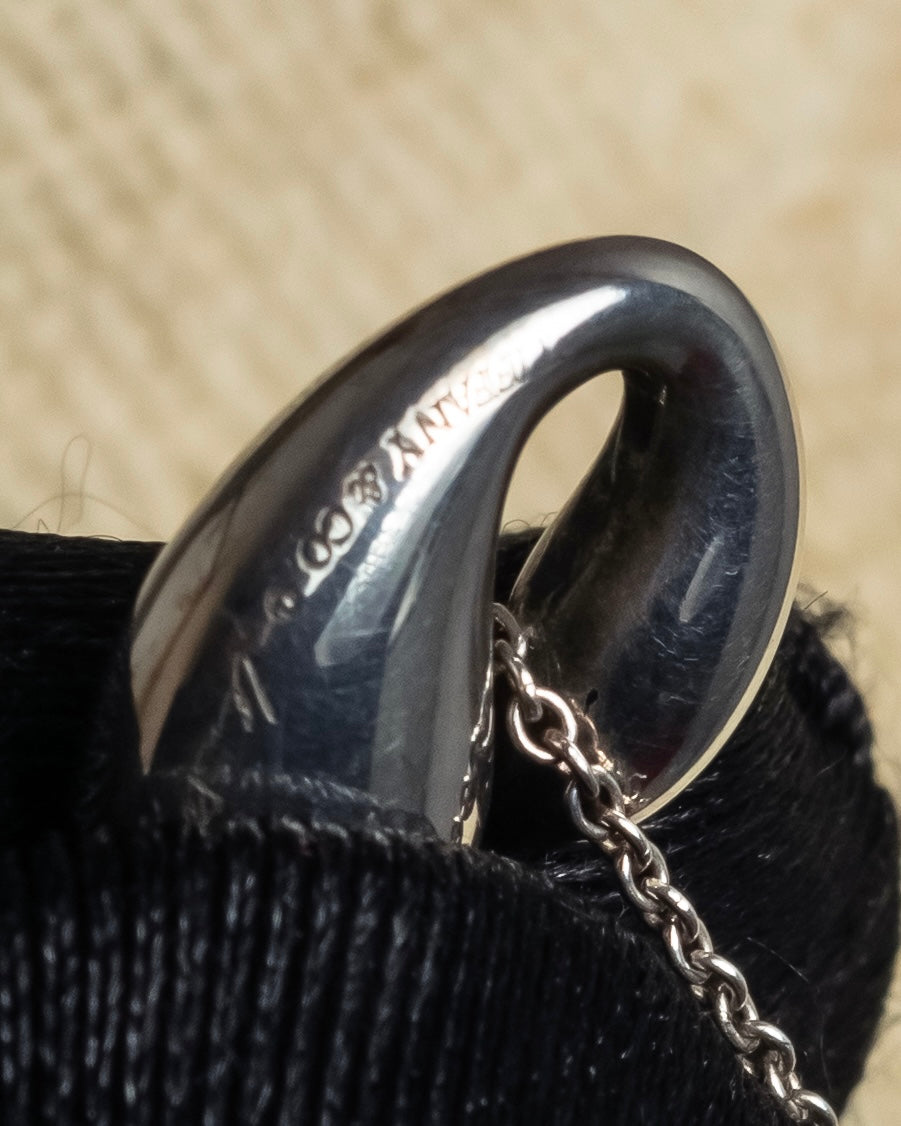 "Tiffany&Co" Elsa Peretti double teardrop motif pendant