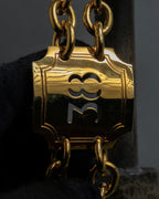 "CELINE" AVENUE MONTAIGNE 38 design gold necklace & belt