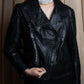 "Acne" Beautiful shape genuine leather double riders jacket