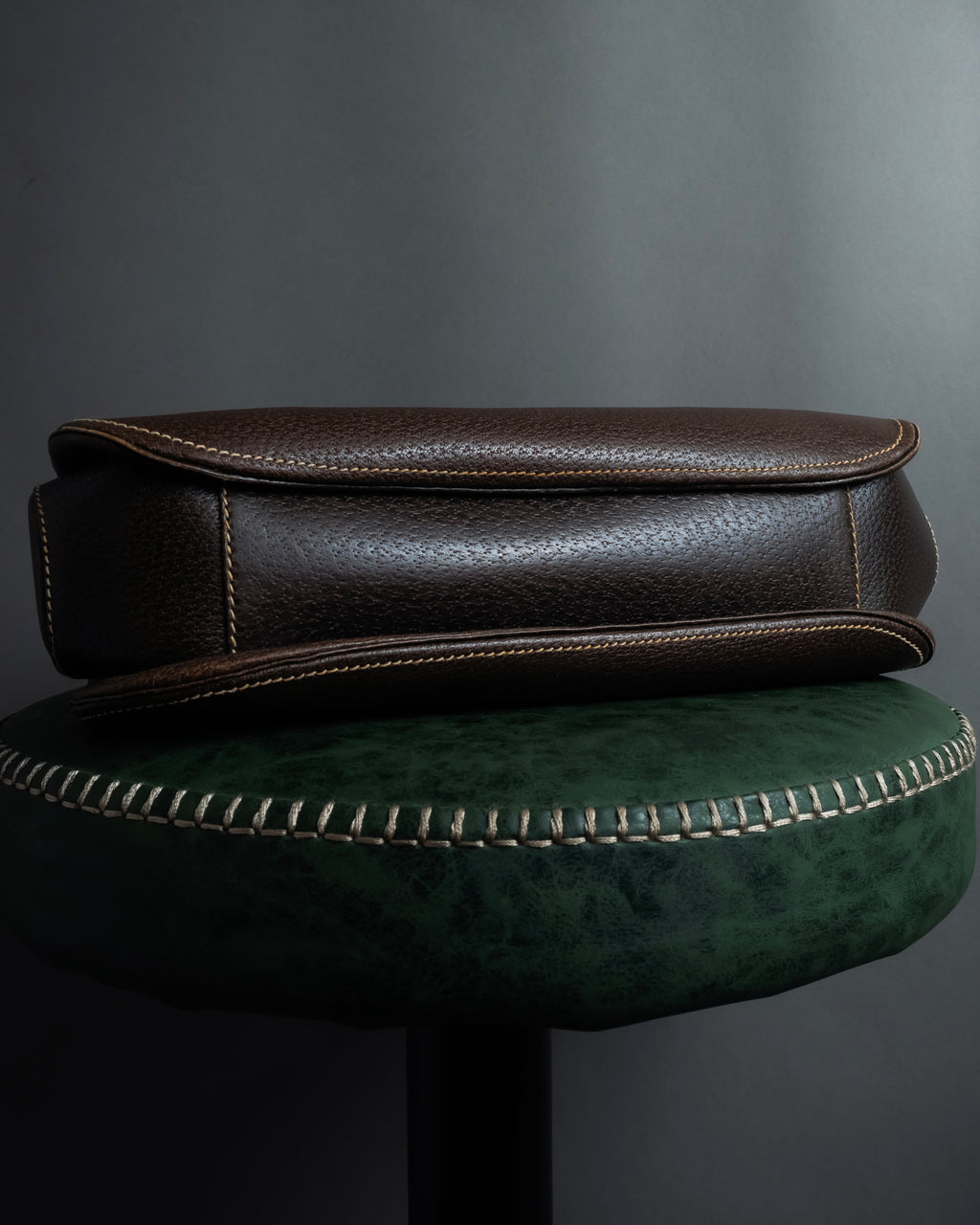 -SPECIAL- "GUCCI"  1980-1986's Inherited model grained leather bamboo bag