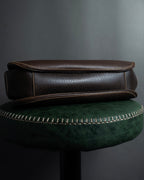 -SPECIAL- "GUCCI"  1980-1986's Inherited model grained leather bamboo bag