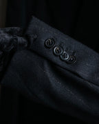 "PAUL SMITH" Peaked lapel tailored jacket and tapered slacks in glittery striped pattern set up