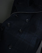 "HUGO BOSS" Double-breasted plaid coat