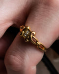 "Christian Dior" Diamond top design gold ring