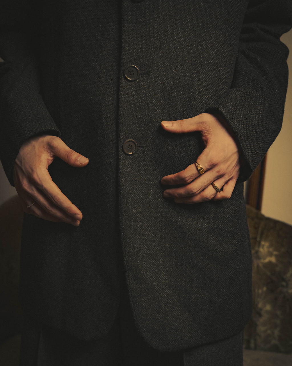 -SPECIAL- "GIORGIO ARMANI" 90's-00's Relaxed single-breasted tailored jacket