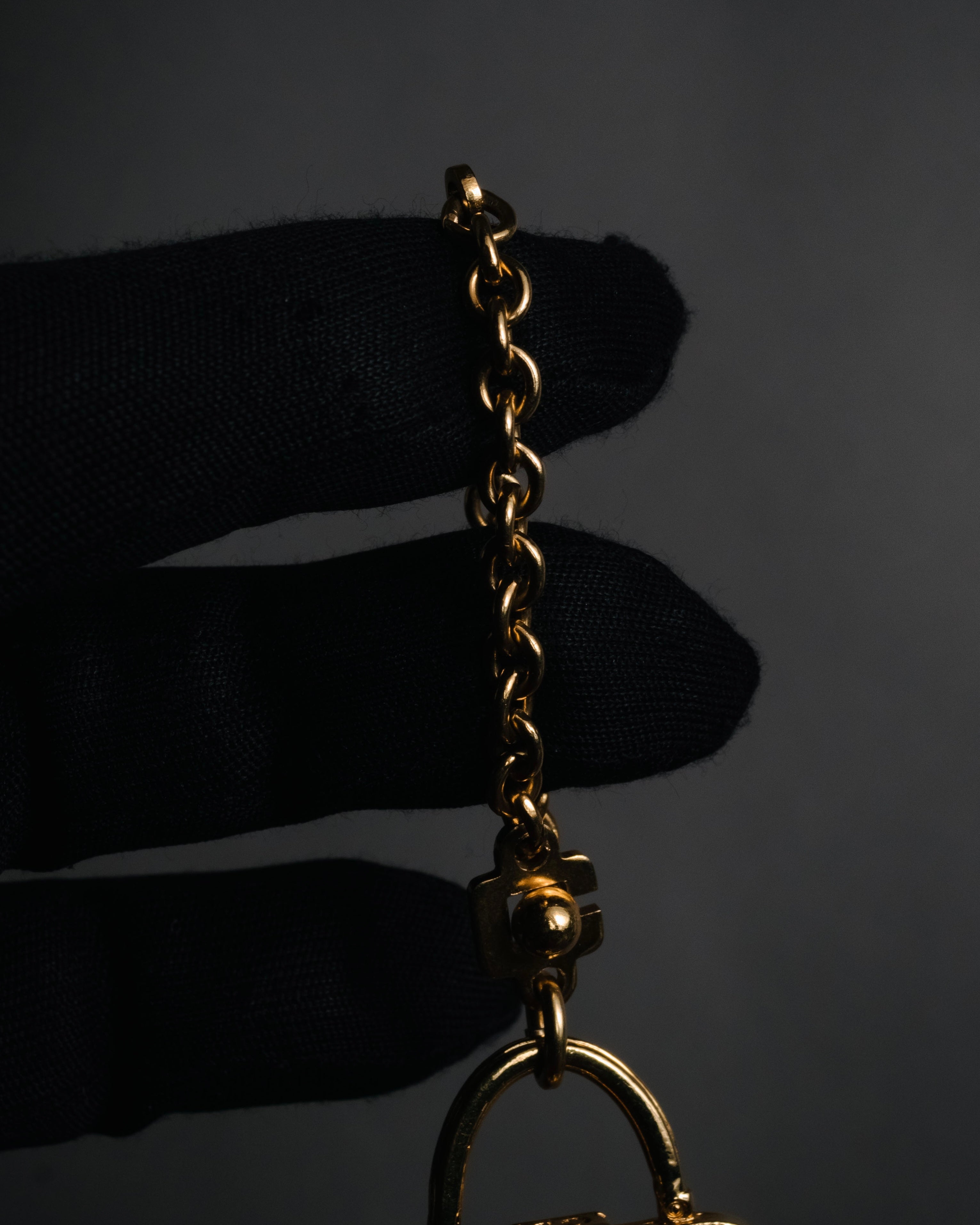 "Christian Dior" 80’s-90’s Miniature handbag motif gold charm