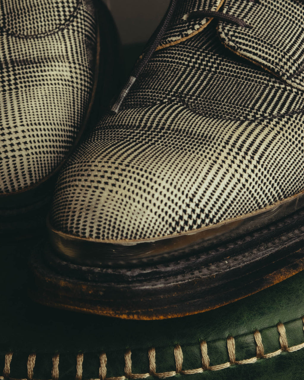 "J.M. WESTON" 2010's Prince of wales checked derby shoes