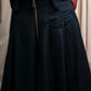 "JEAN PAUL GAULTIER" Asymmetric front＆rear design maxi length wool skirt