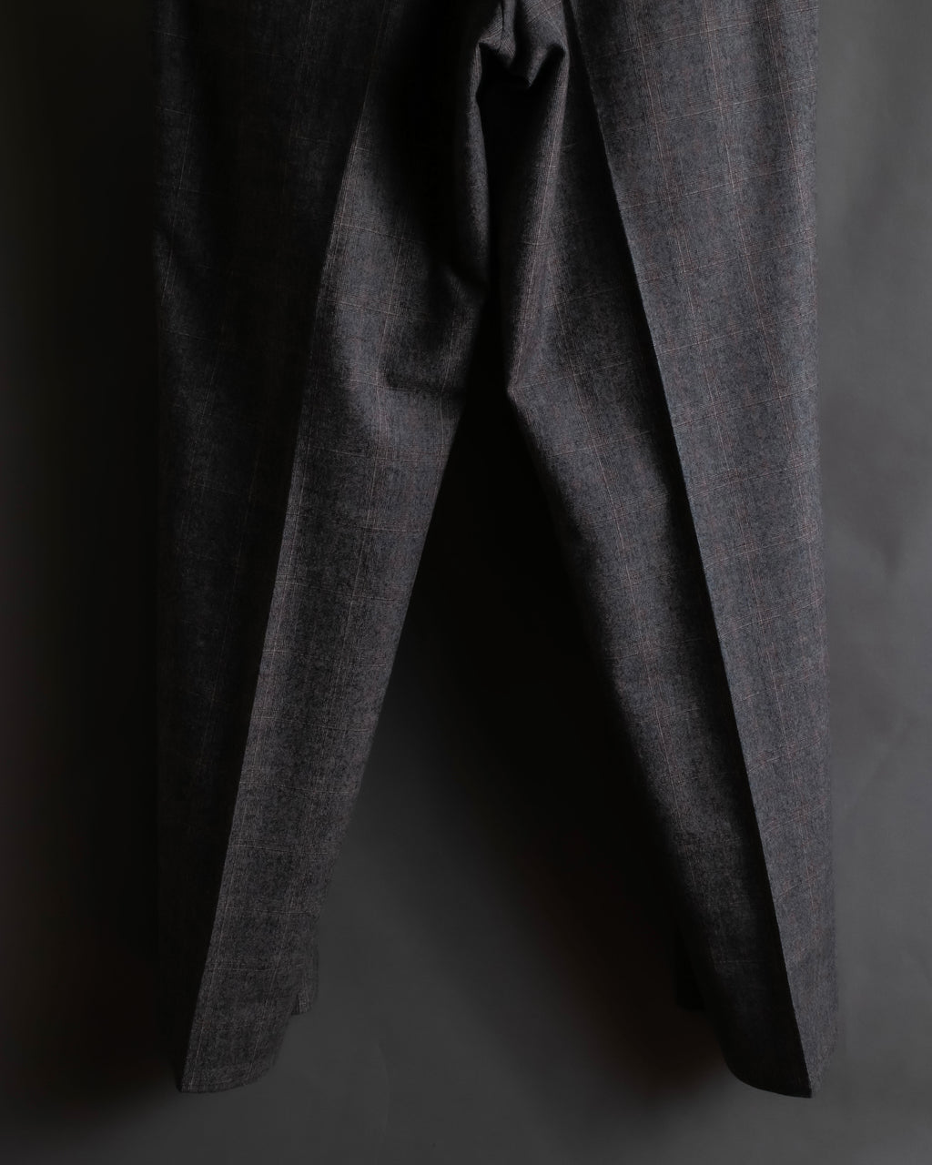 "HERMES" Heather gray cashmere blend slacks