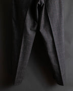 "HERMES" Heather gray cashmere blend slacks