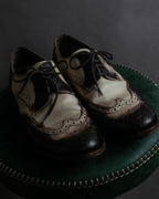 "ISSEY MIYAKE" Fade color wingtip leather shoes