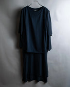 "Maison Martin Margiela" Beautiful draped navy 3-way dress