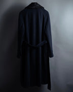 -SPECIAL- "CARUSO"
 Fur collar design belted melton coat