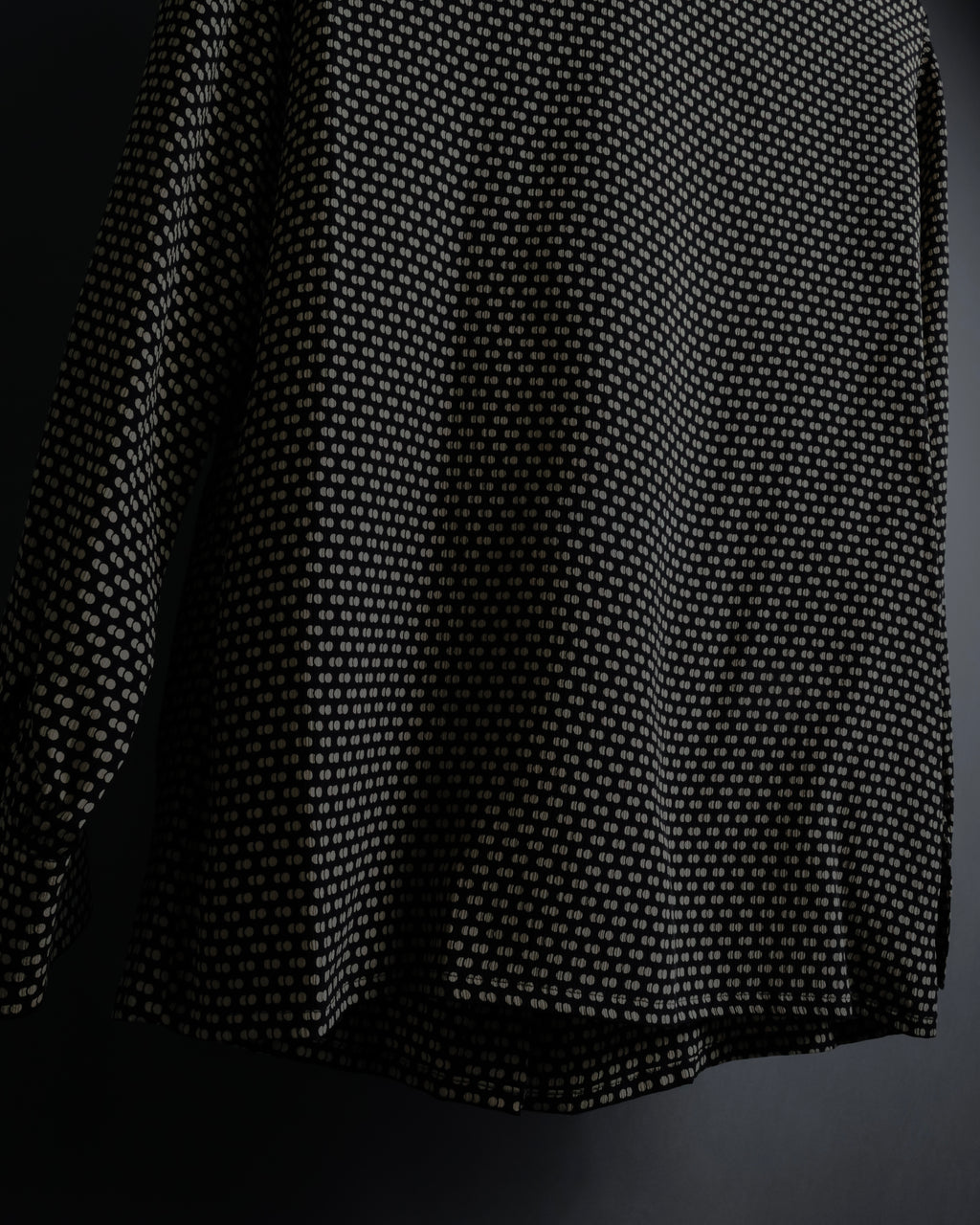 "Christian Dior PRETA PORTER" Ivory polka dot bow tie blouse