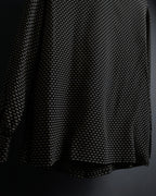 "Christian Dior PRETA PORTER" Ivory polka dot bow tie blouse