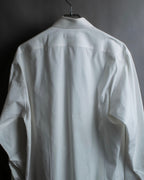 "HERMES" Yoke switching design white cotton shirt