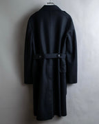 "MIU MIU" Crest brooch design belted trench coat