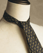 "GUCCI" 80's Nautical patterned silk necktie