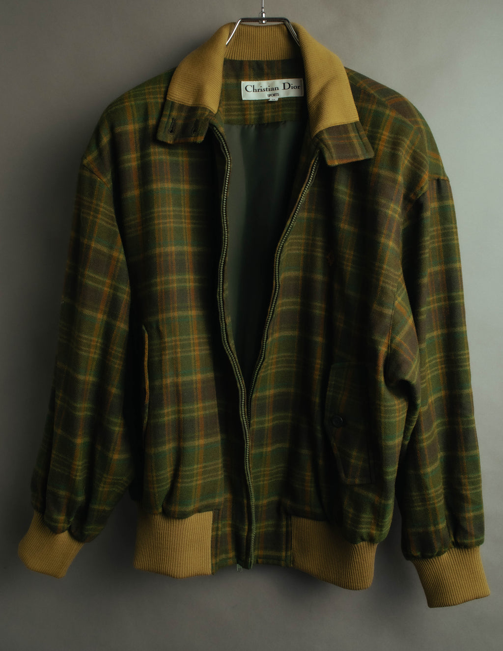 "Christian Dior" 80's-90's Wool plaid blouson and trousers set