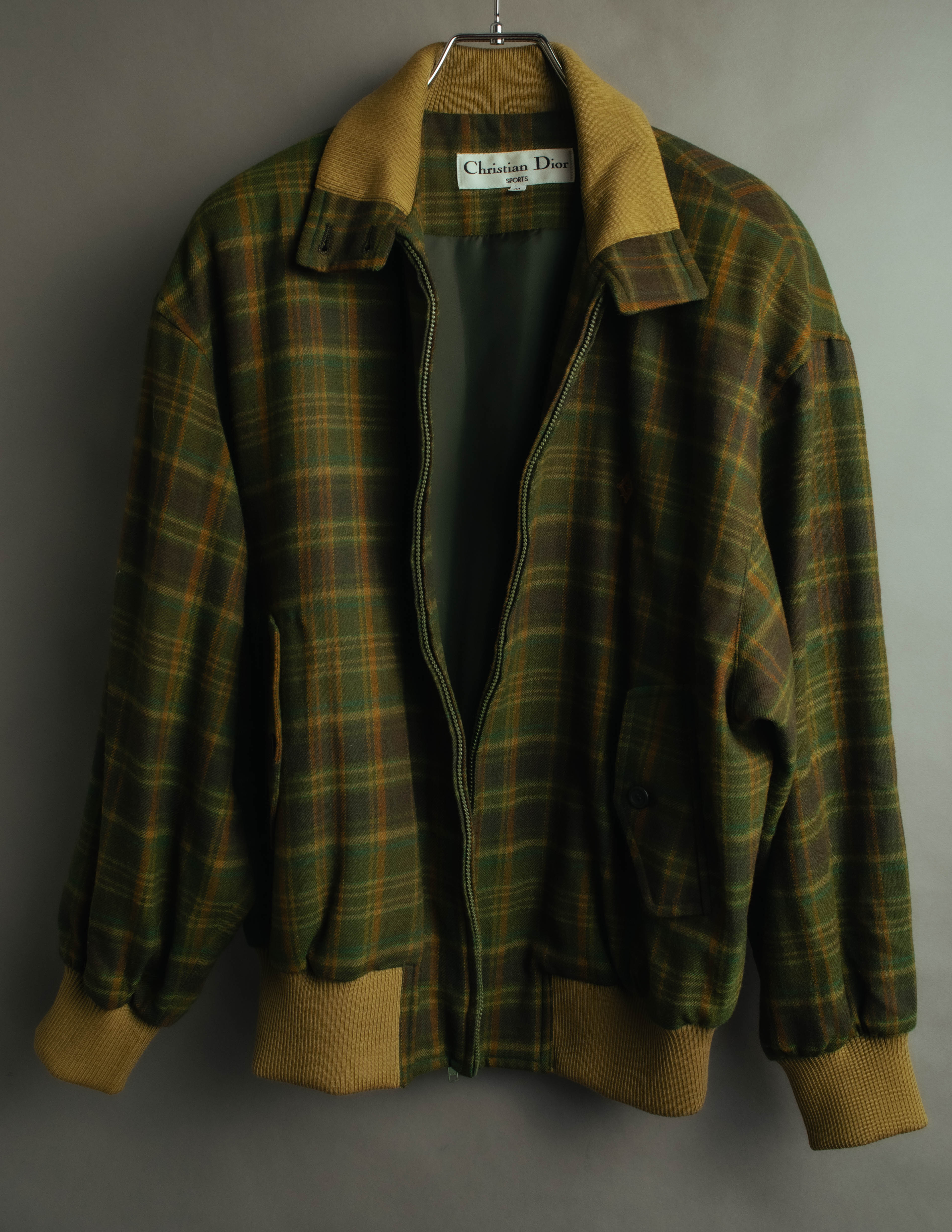 "Christian Dior" 80's-90's Wool plaid blouson and trousers set
